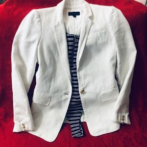 J Crew White Linen Blazer! No stains!